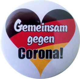 Gemeinsam gegen Corona Button Deutschland
